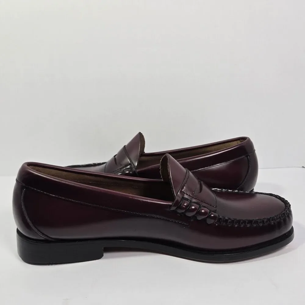 GH Bass Weejuns Larson Mens 8 EE Leather Penny Loafer Shoes Burgundy